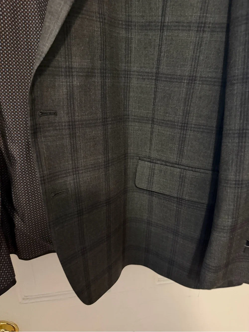 Men's Gray Plaid Sport Coat - Stretch Comfort